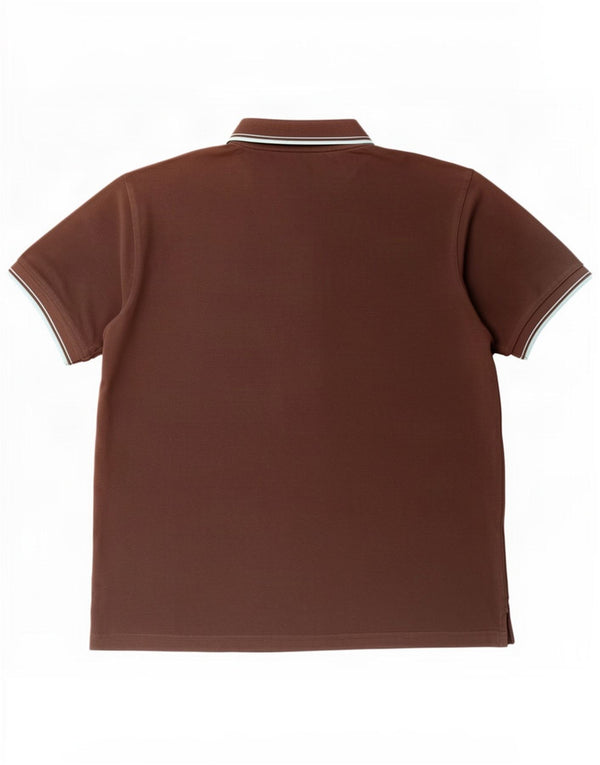 Polo Kappa Uomo Manica Corta Large Marrone Cotone