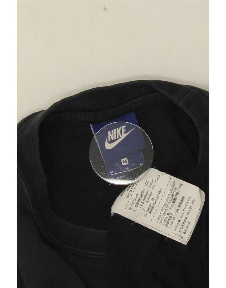 NIKE Felpa da Uomo Maglione Medio Nero in Cotone