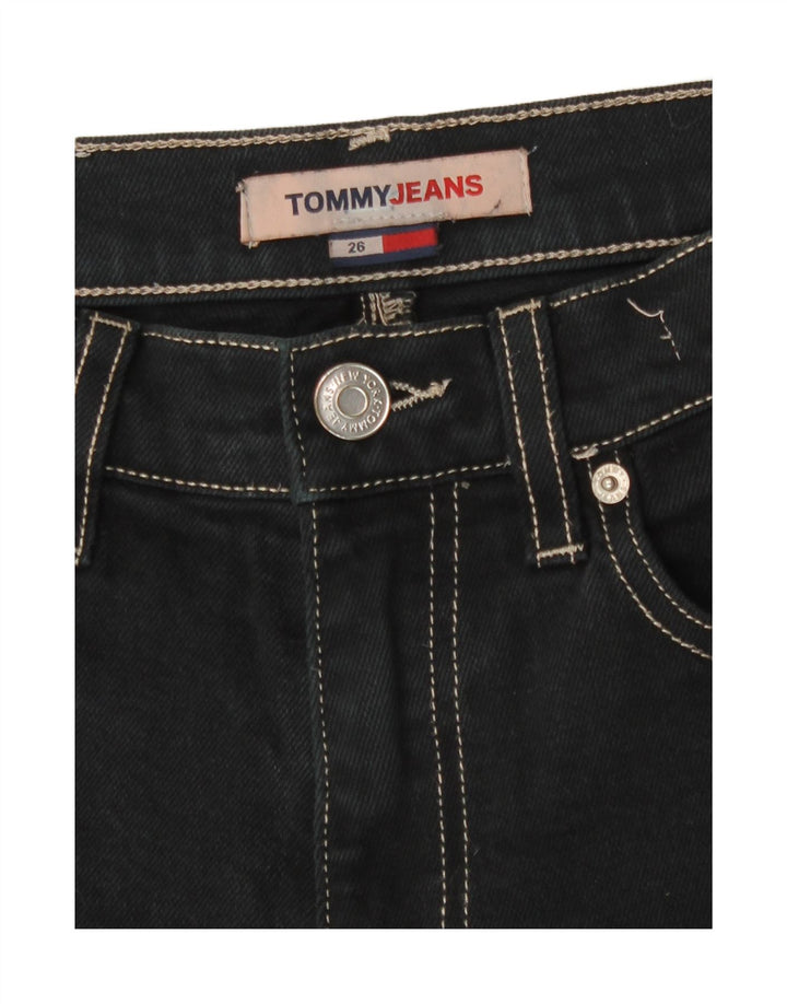 Pantaloncini di jeans da donna Tommy Hilfiger W26 piccoli neri