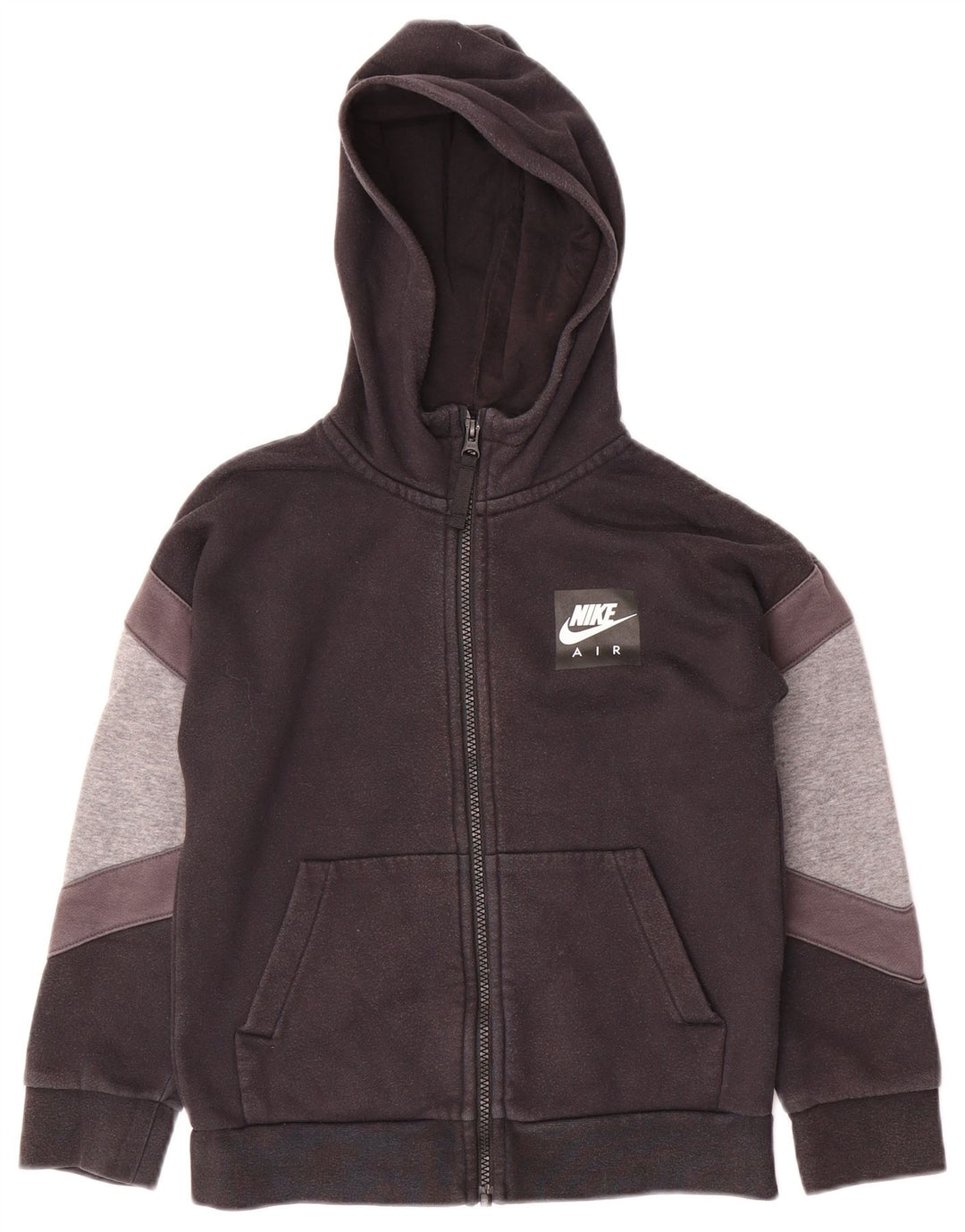 Felpa con cappuccio e zip NIKE Air Graphic per ragazzi, 8-9 anni, piccola, colore nero
