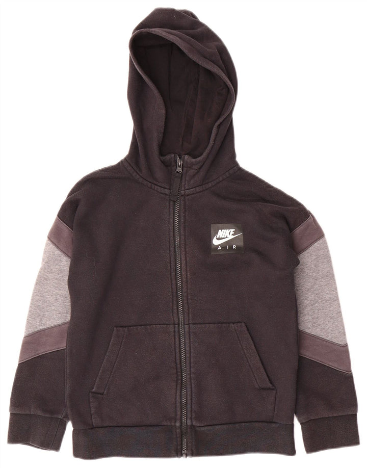 Felpa con cappuccio e zip NIKE Air Graphic per ragazzi, 8-9 anni, piccola, colore nero