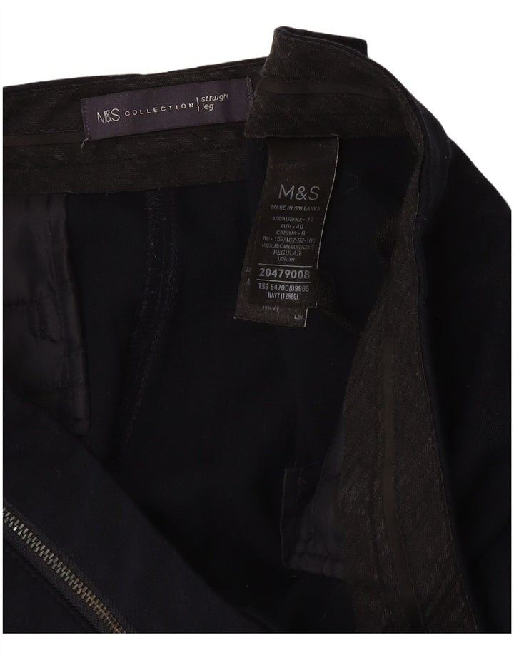 Pantaloni casual da donna Marks & Spencer UK 12 medi W30 L30 Blu navy