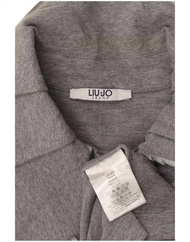 Top cardigan da donna Liu Jo UK 12 Cotone grigio medio