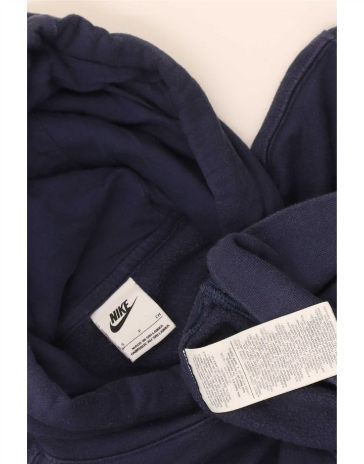Felpa con cappuccio da uomo Nike Small in cotone blu navy