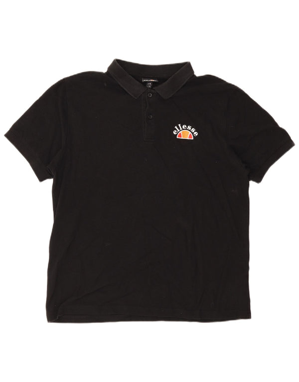 Polo da uomo Ellesse XL in cotone nero