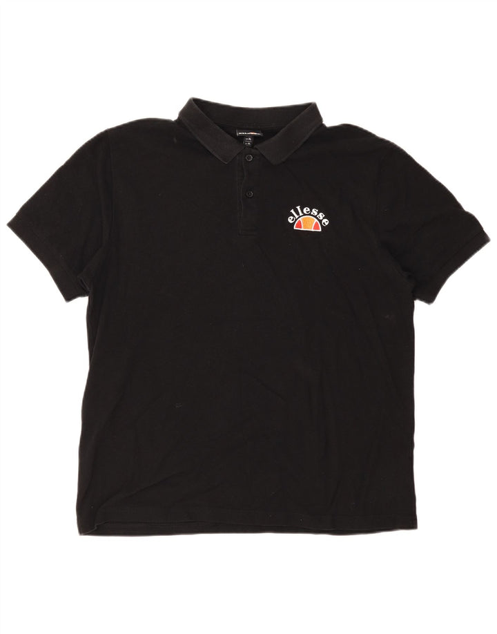 Polo da uomo Ellesse XL in cotone nero
