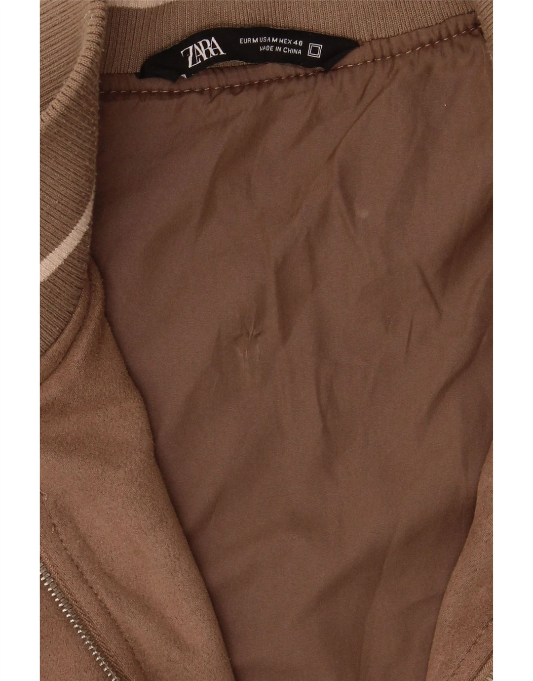 Giubbotto bomber da uomo Zara UK 38 Marrone medio