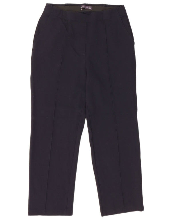 Pantaloni corti a vita alta da donna Marks & Spencer UK 12 Medium W30 L24 Nav