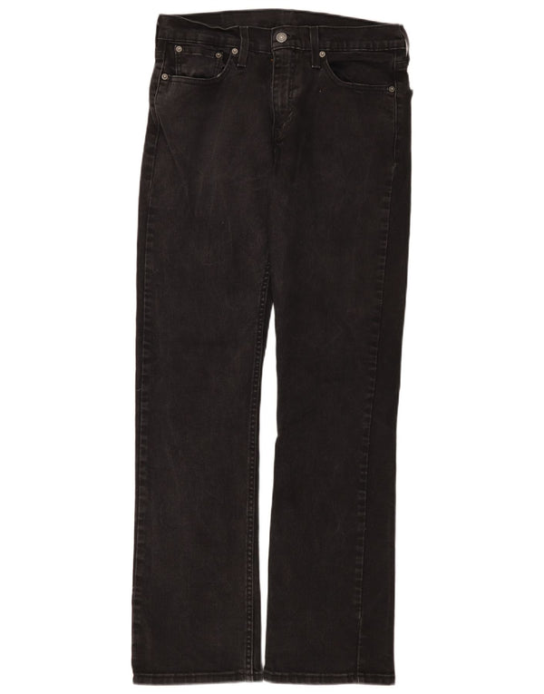 Levi's Uomo 527 Jeans Bootcut W30 L32 Cotone Nero
