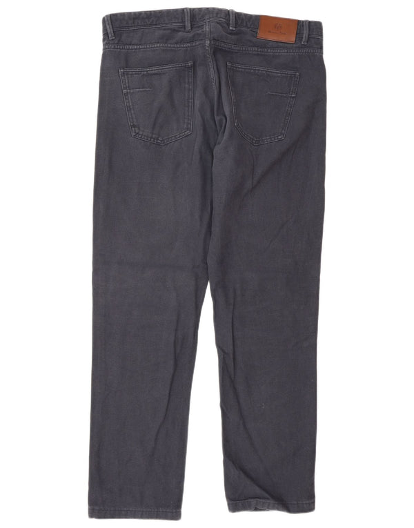 Pantaloni casual dritti da uomo Massimo Dutti EU 42 Large W32 L30 Blu navy