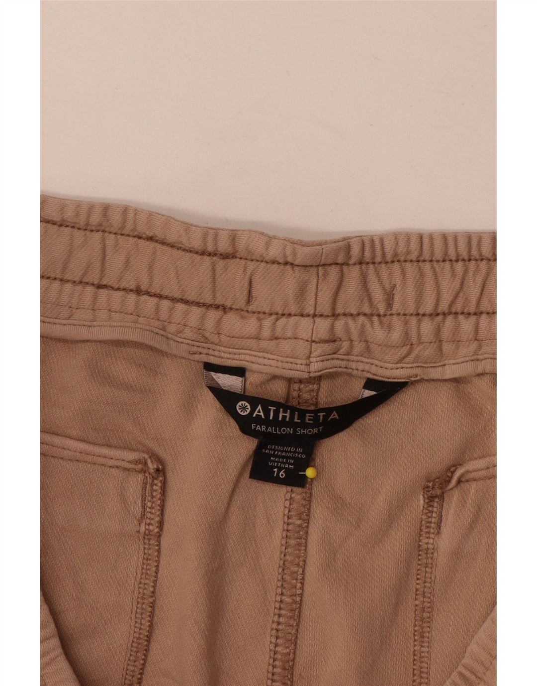 Pantaloncini chino da donna Athleta UK 16 Large W36 cotone marrone