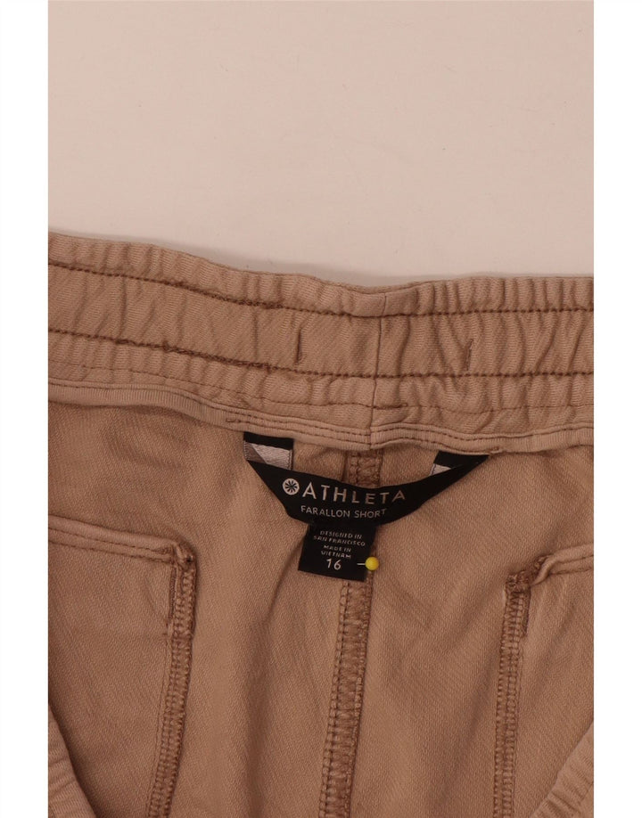 Pantaloncini chino da donna Athleta UK 16 Large W36 cotone marrone