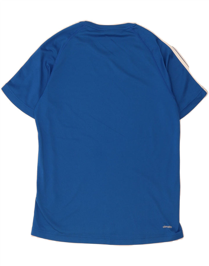 ADIDAS Mens Climalite T-Shirt Top Medium Blue Polyester Vintage Adidas and Second-Hand Adidas from Messina Hembry 