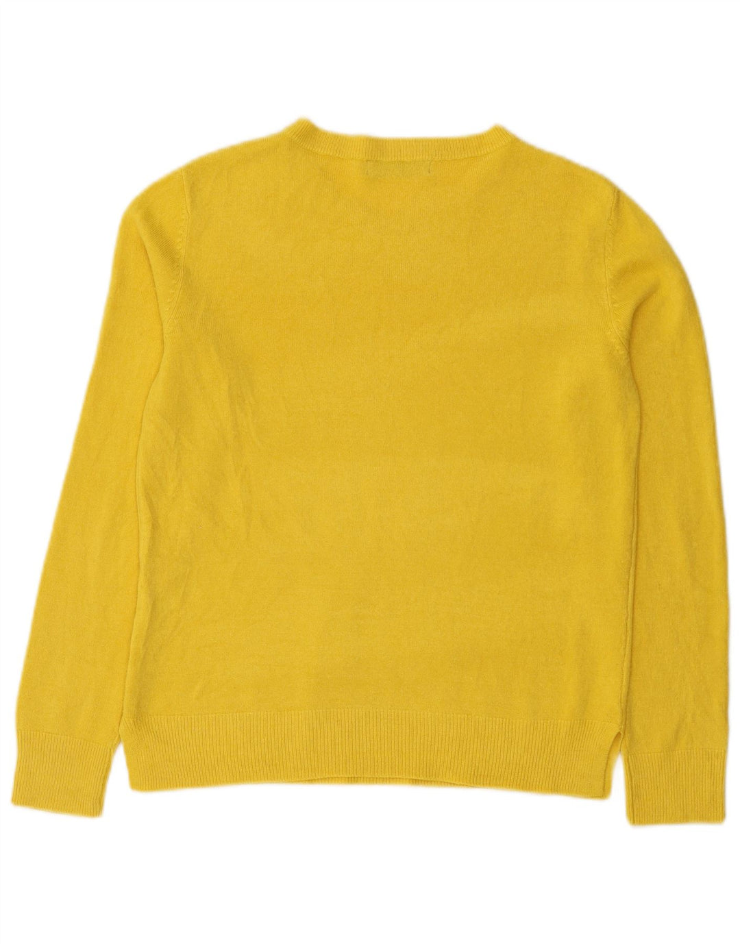 Maglione maglione girocollo da donna Marks & Spencer UK 12 giallo medio