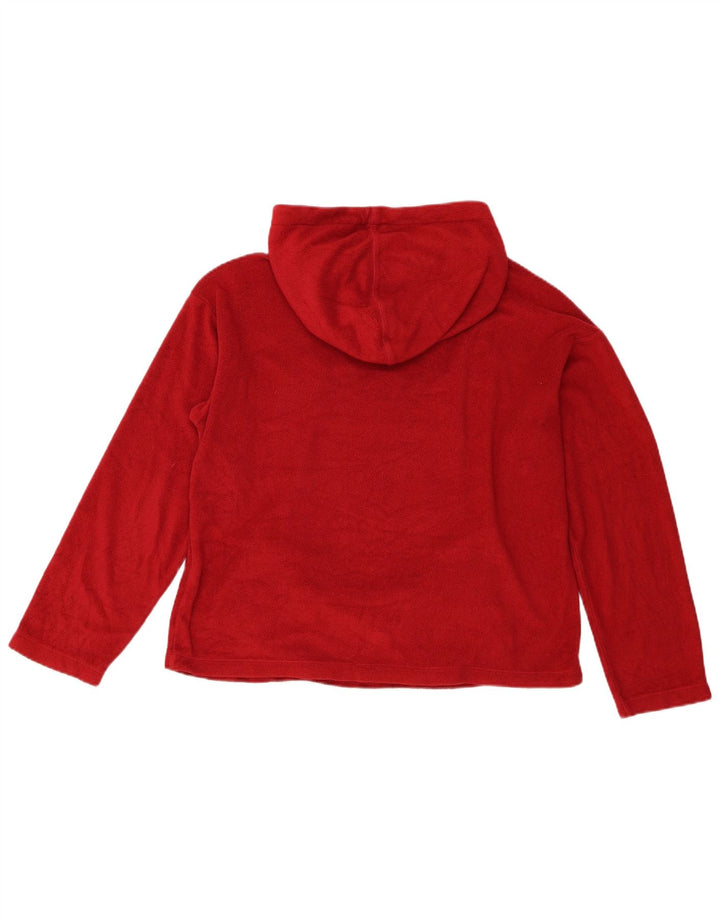 Maglione in pile con cappuccio grafico da donna Champion UK 14 poliestere rosso medio