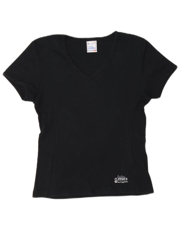 T-shirt Champion da donna Heritage Classics UK 18 XL cotone blu navy