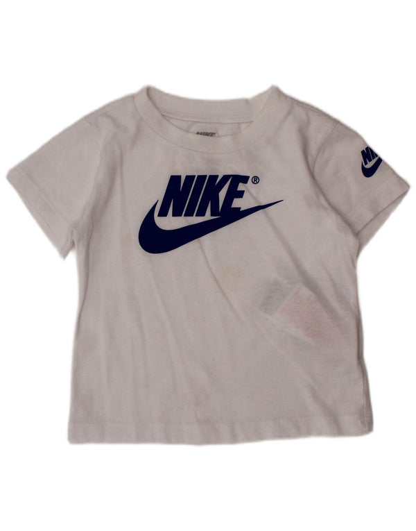 T-shirt grafica NIKE per neonato 18-24 mesi in cotone bianco