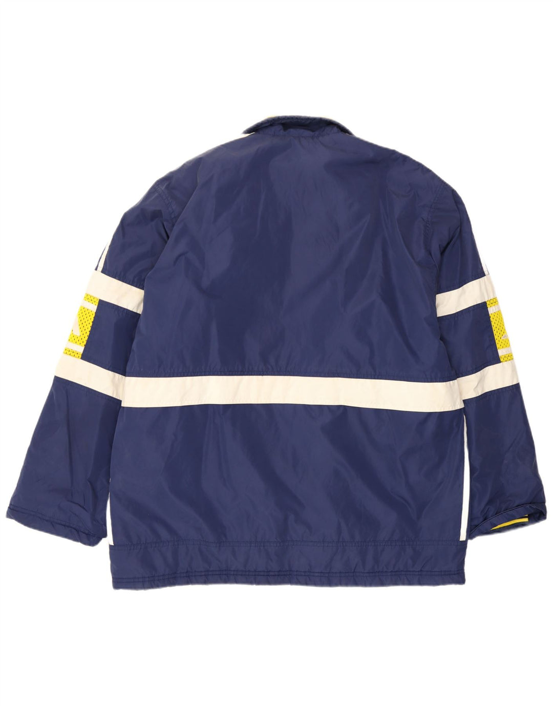 Giacca imbottita grafica da uomo Adidas UK 40/42 Colorblock blu medio