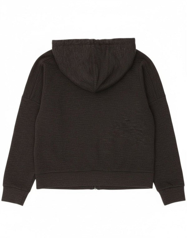 Maglione con cappuccio e zip oversize da donna Adidas UK 8/10 Piccolo grigio chiazzato
