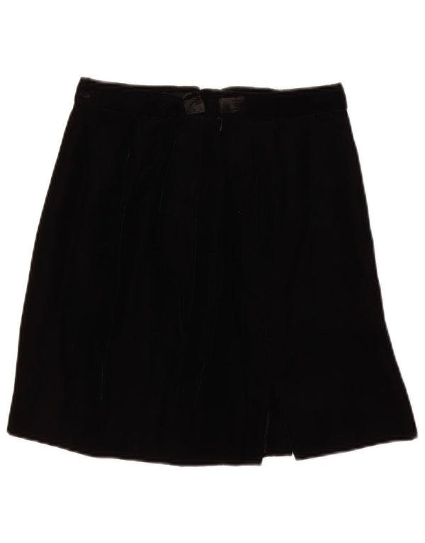 Minigonna vintage in velluto da donna W22 2XS Nera