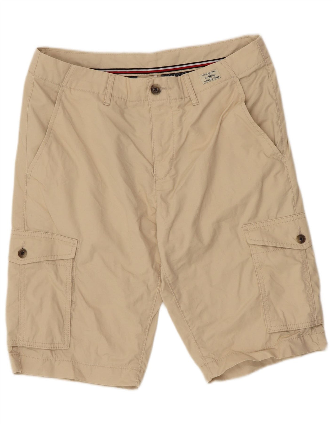 Pantaloncini cargo da uomo Tommy Hilfiger W32 cotone beige medio