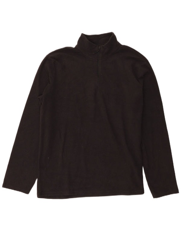 Maglione in pile da uomo con collo con zip Mountain Warehouse XL poliestere nero
