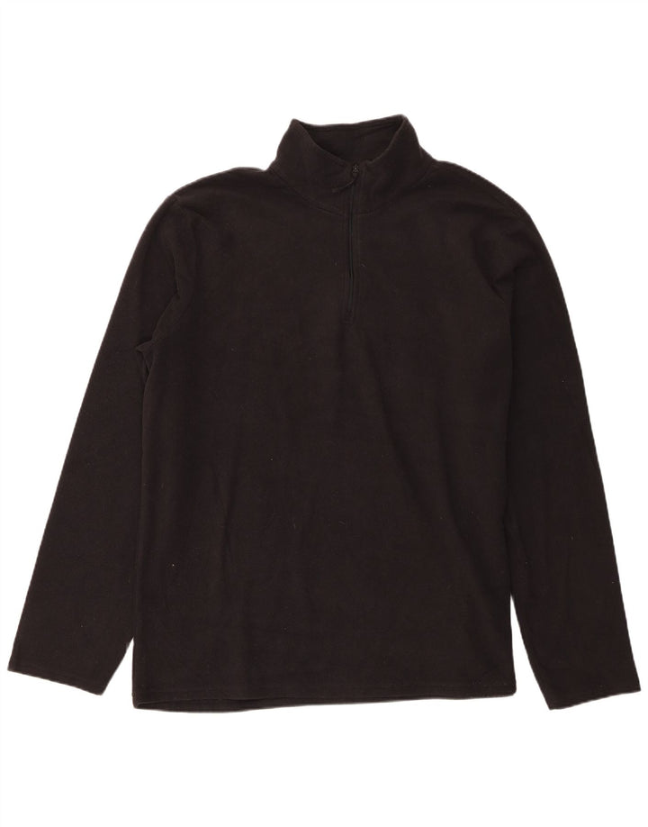 Maglione in pile da uomo con collo con zip Mountain Warehouse XL poliestere nero