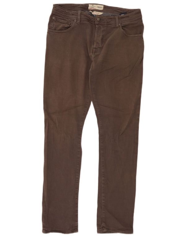 Pantaloni casual slim da uomo Hackett W36 L32 in cotone grigio