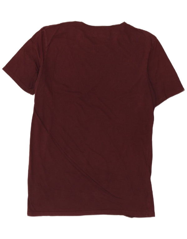ZARA Maglietta Lunga da Uomo Top Large Bordeaux
