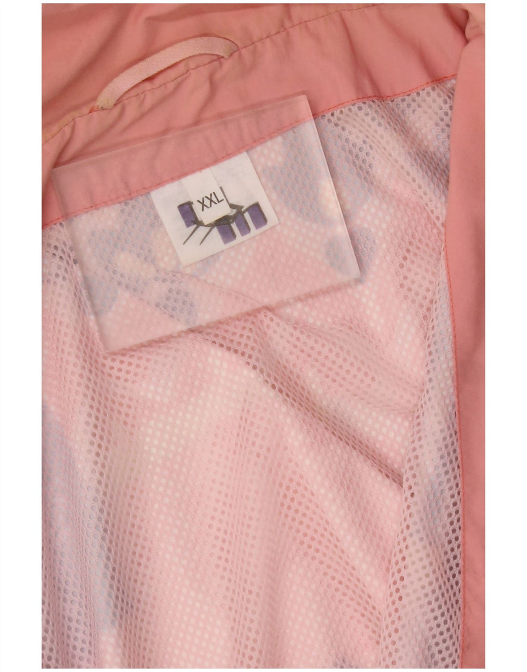 Giacca da tuta senza maniche da donna VINTAGE UK 20 2XL Rosa geometrica
