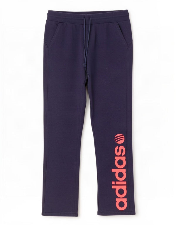 Pantaloni da tuta con grafica Adidas Neo Label da donna UK 14 medio blu navy
