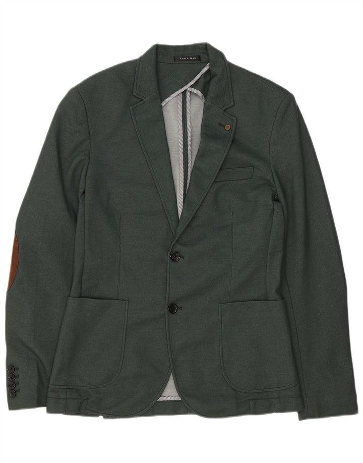 Giacca blazer a 2 bottoni da uomo Zara UK 38 verde medio