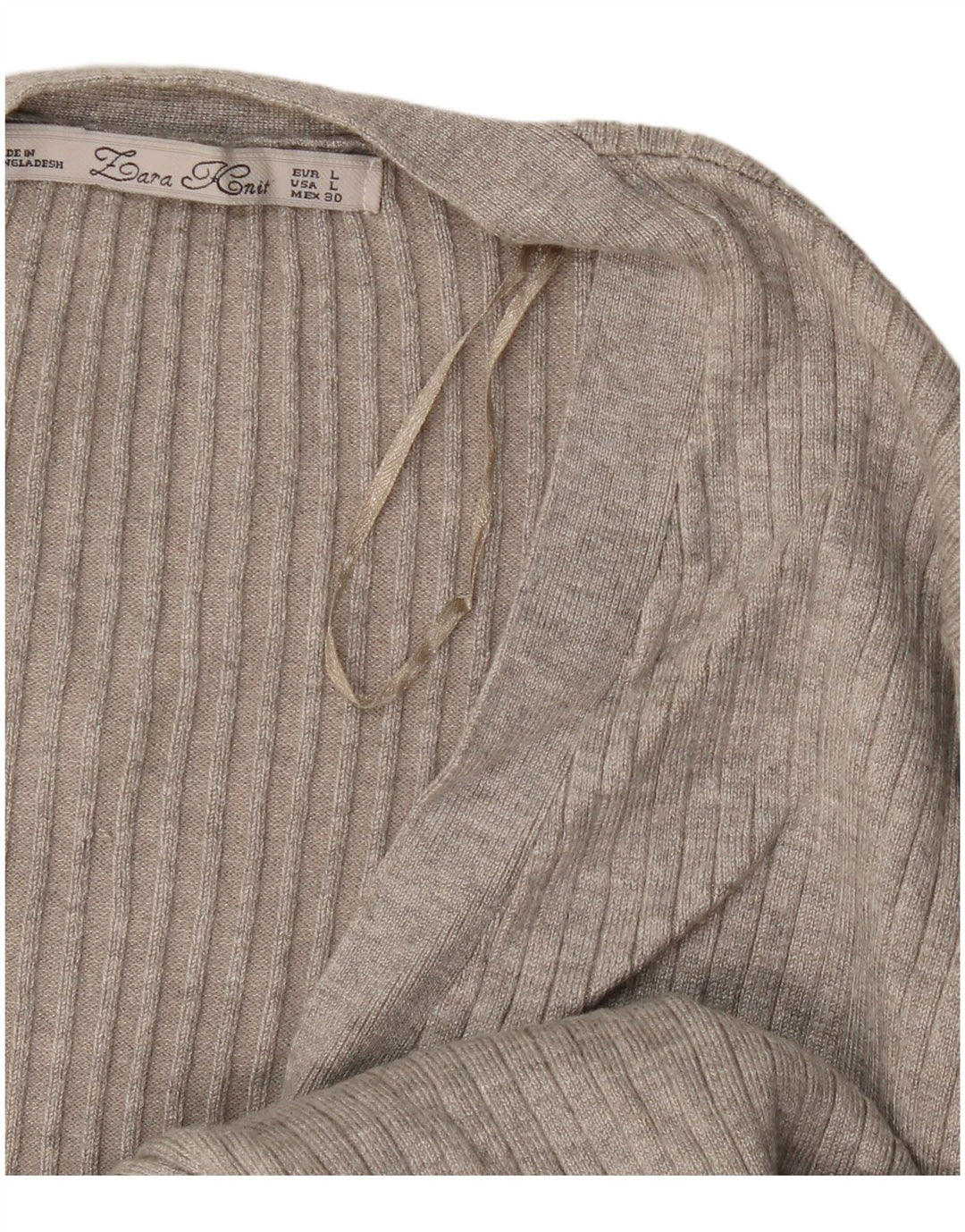 Maglione cardigan da donna Zara UK 14 grande grigio