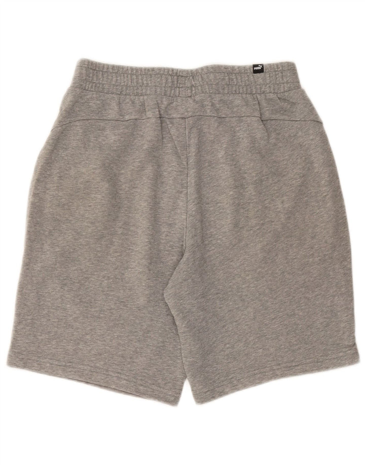 Pantaloncini sportivi da uomo Puma in cotone grigio medio