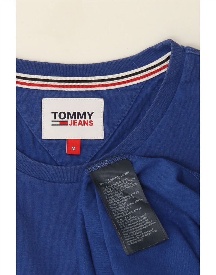 T-shirt da uomo Tommy Hilfiger Top in cotone blu medio