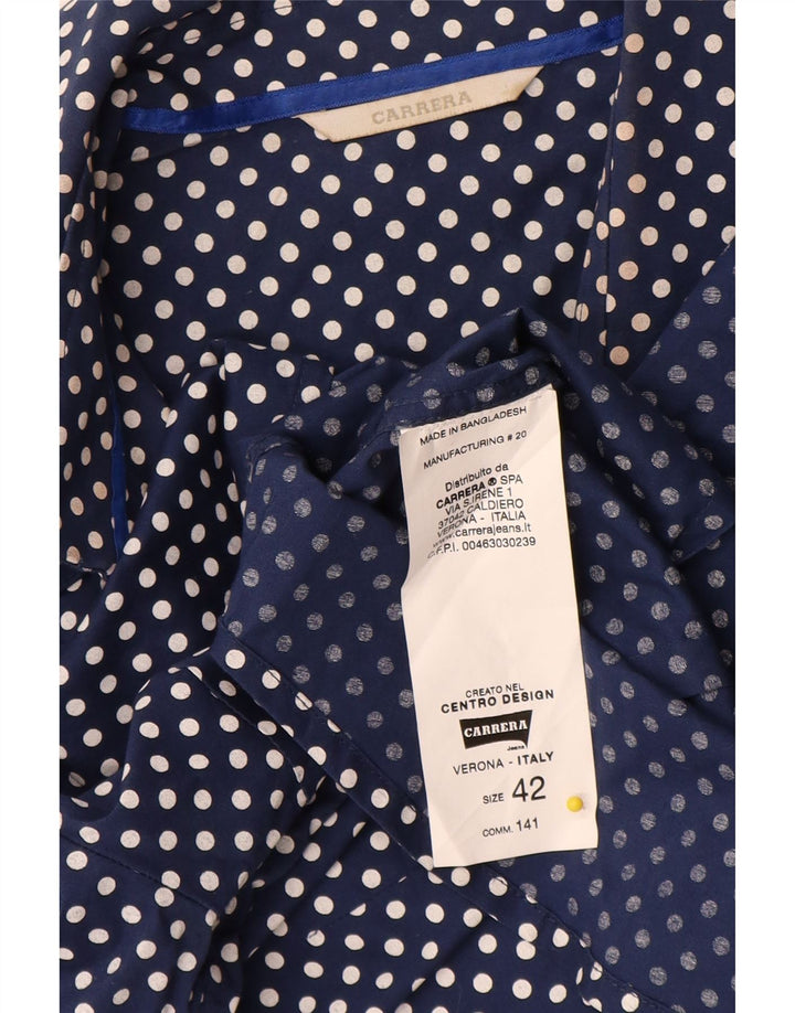 Camicetta Camicia Donna Carrera IT 42 Cotone Pois Blu Medio