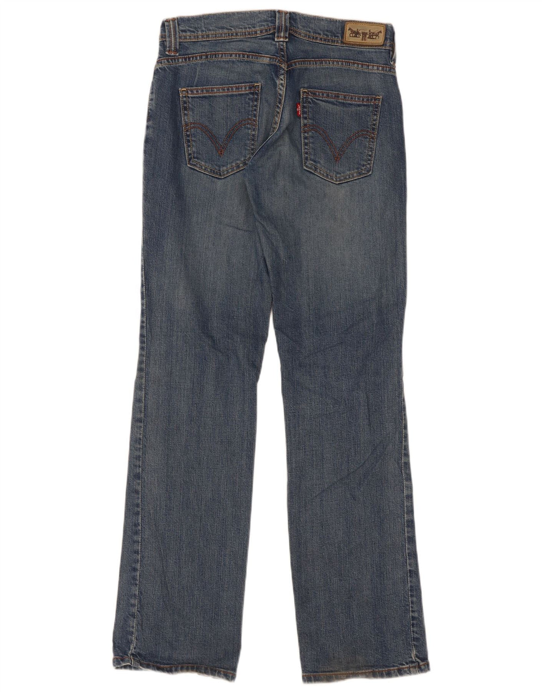 Levi's Womens Straight Jeans W28 L32 Blue Cotton