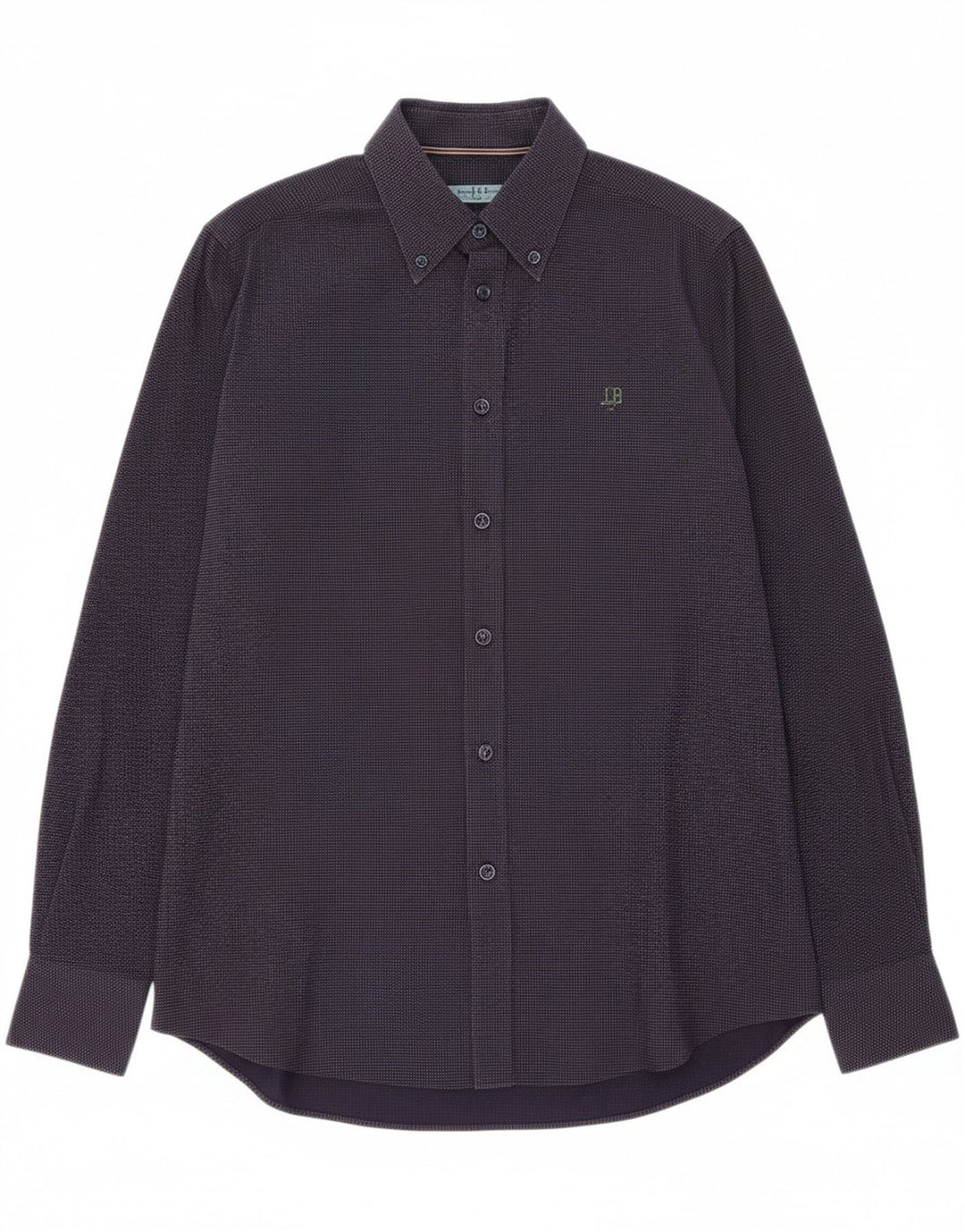 HARMONT & BLAINE Mens Shirt Medium Navy Blue Spotted Cotton