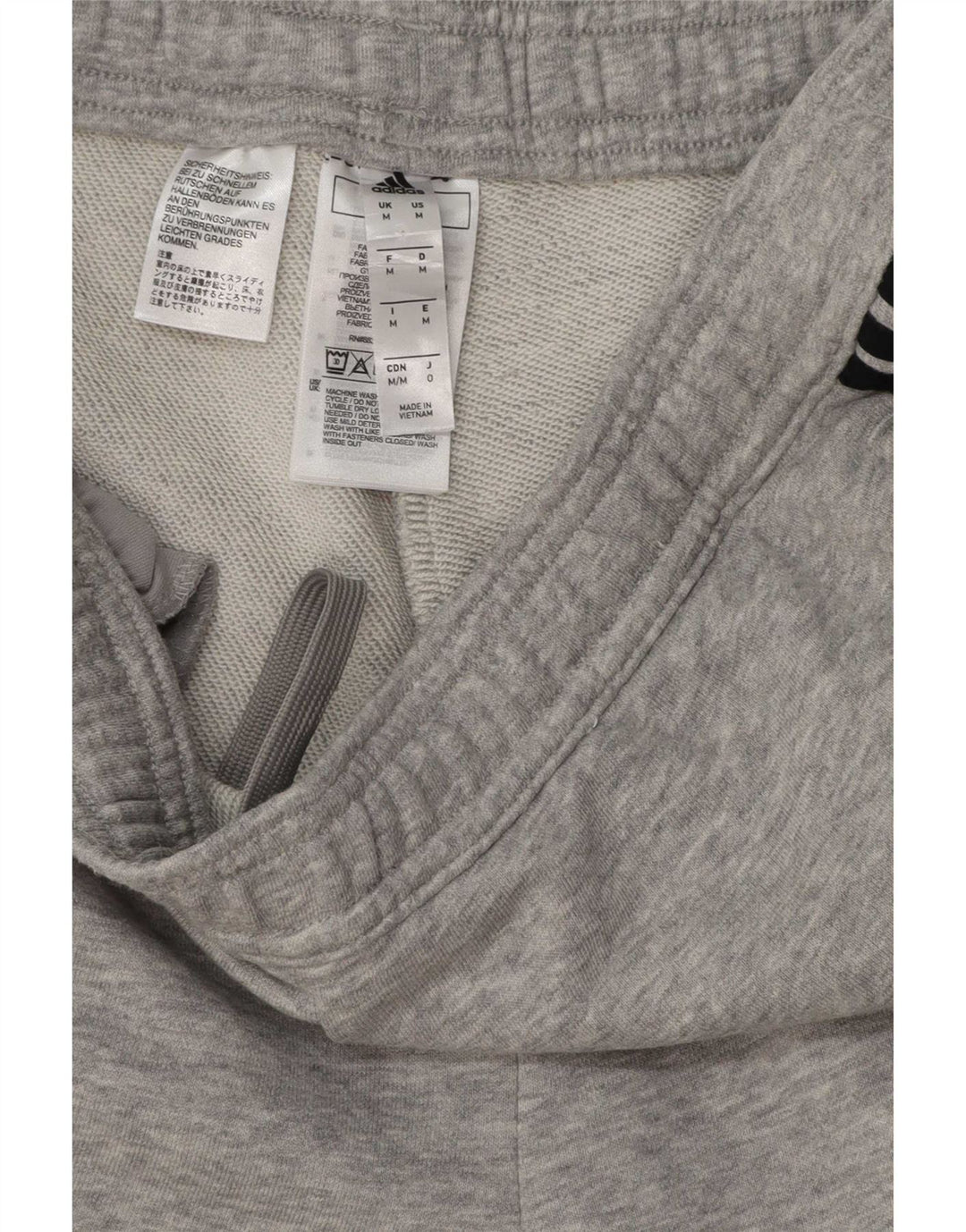 Pantaloni da tuta da uomo Adidas in cotone grigio medio