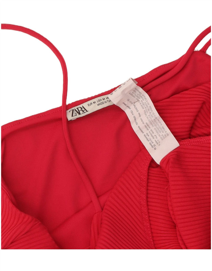 Body Zara da donna UK 12 rosso medio in poliammide