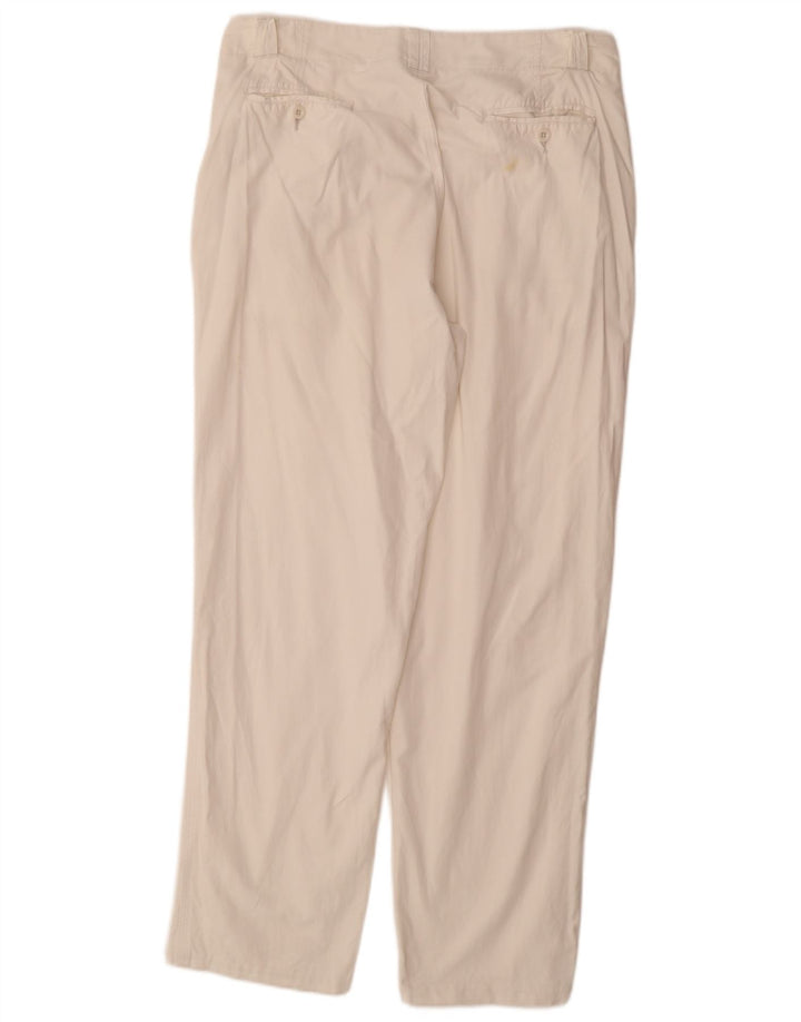 VINTAGE Womens Straight Chino Trousers W32 L30 White