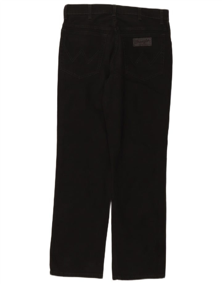 Jeans dritti elasticizzati Texas Wrangler da uomo W33 L30 cotone nero
