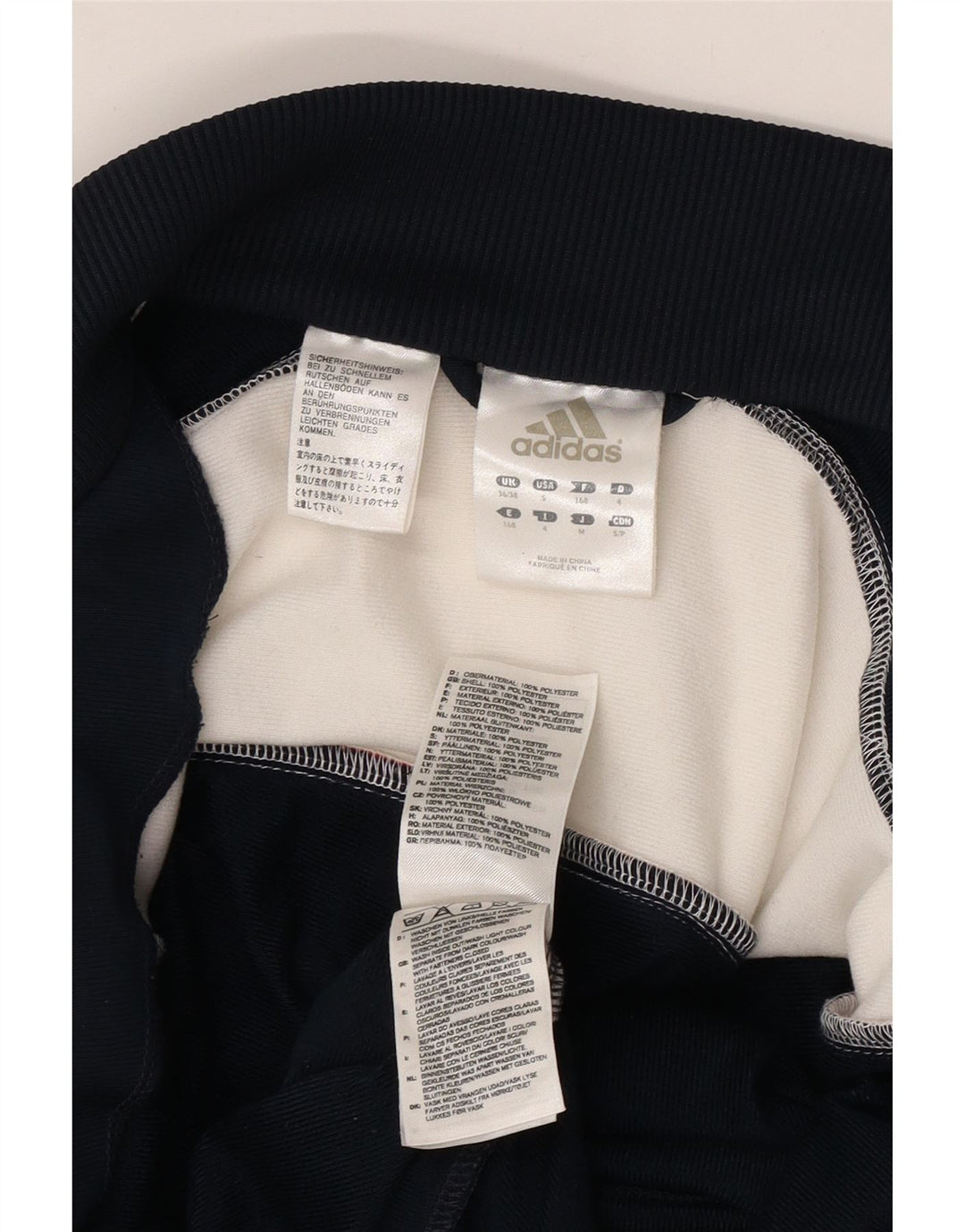 Giacca da tuta da uomo ADIDAS UK 36/38 Small Blu Navy Colourblock