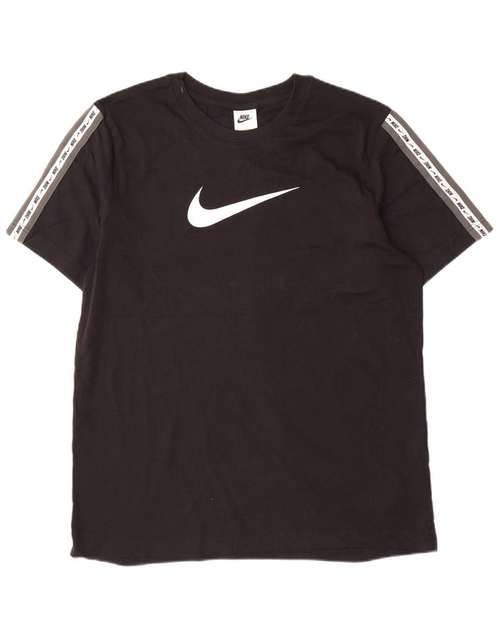 T-shirt grafica da uomo Nike Top grande in cotone nero