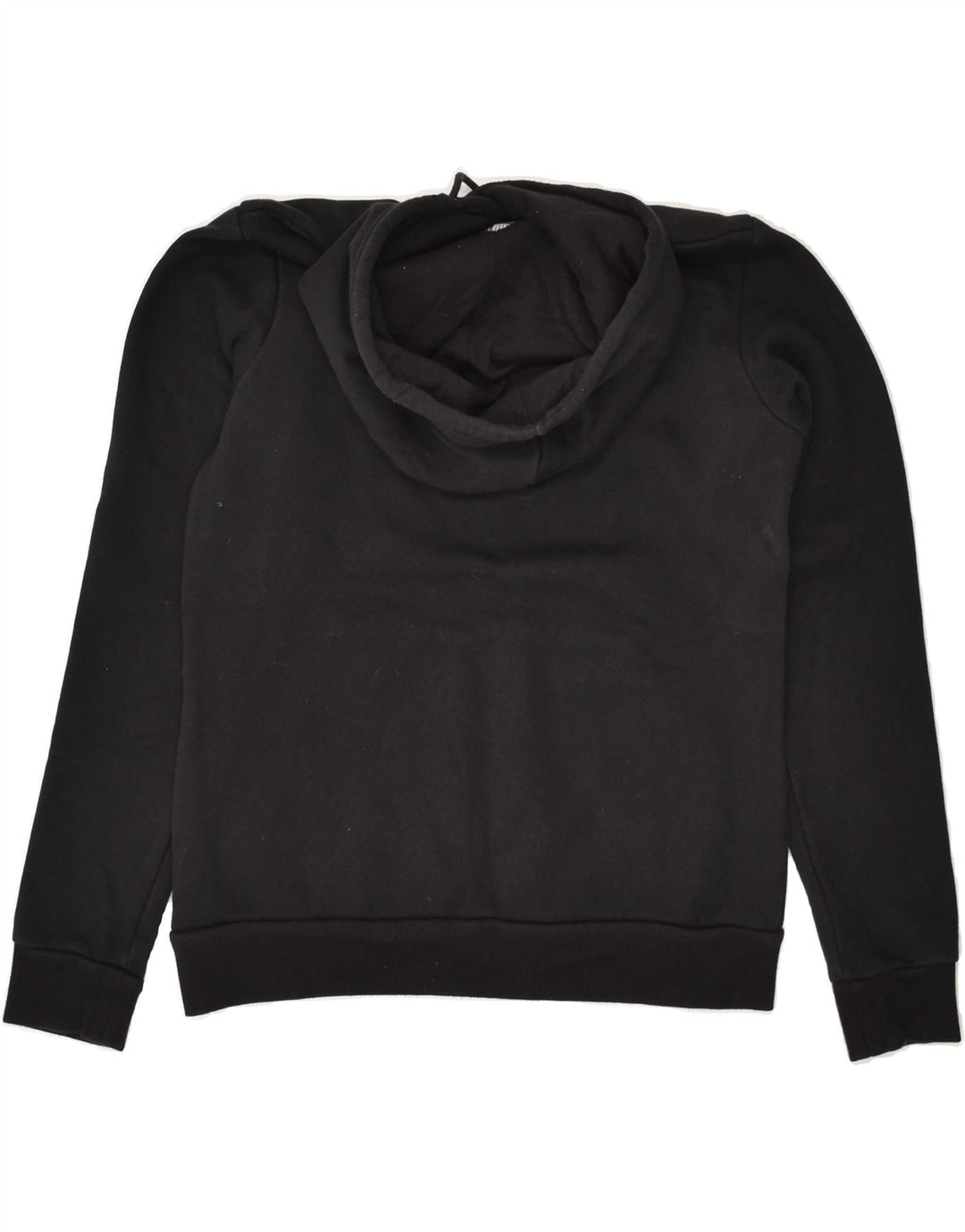 PUMA Womens Graphic Hoodie Jumper UK 12 Medium  Black Cotton | Vintage Puma | Thrift | Second-Hand Puma | Used Clothing | Messina Hembry 