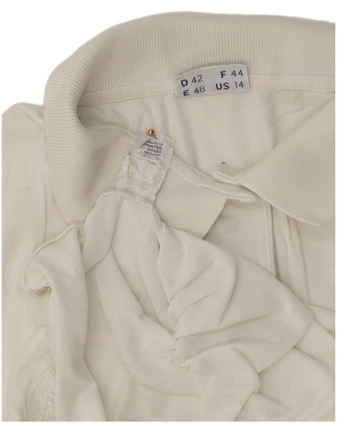 Polo Donna Sergio Tacchini US 14 XL Cotone Bianco