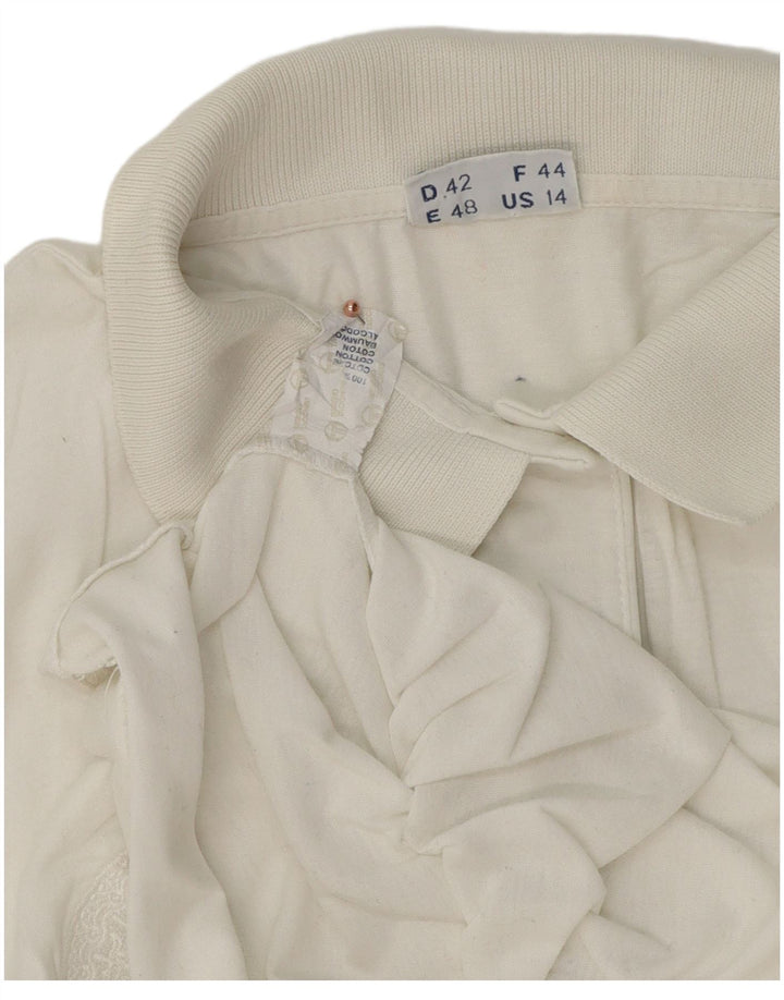 Polo Donna Sergio Tacchini US 14 XL Cotone Bianco