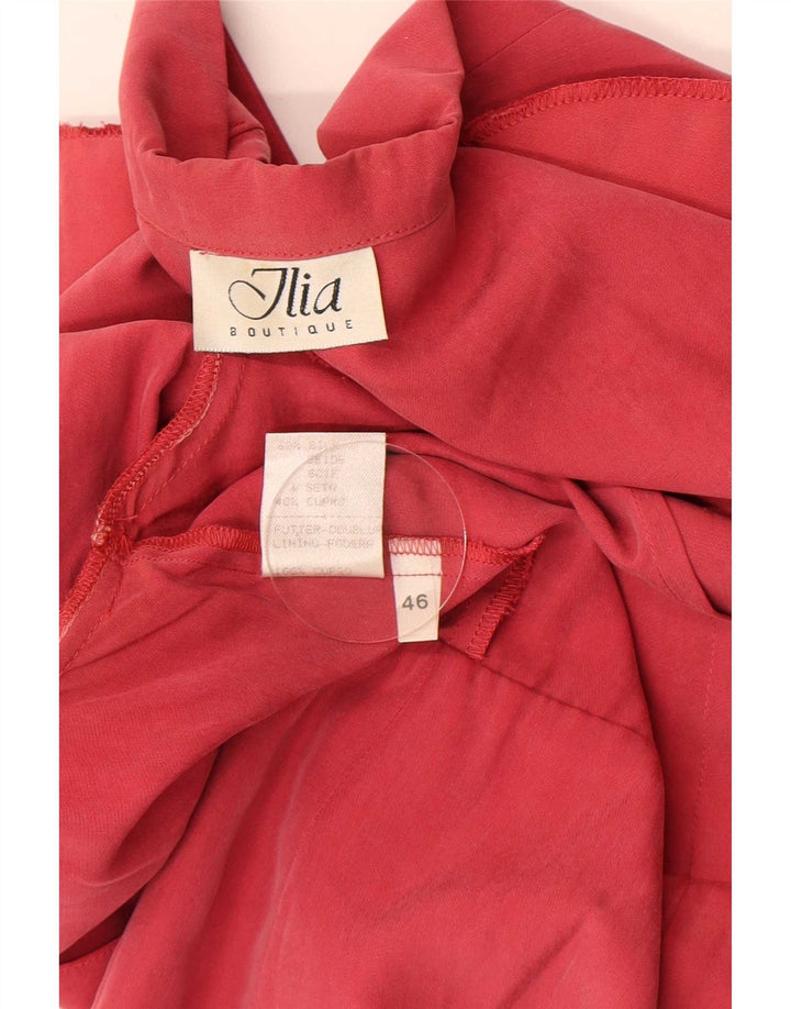 Top Cardigan Manica Corta Donna Ilia IT 46 Large Rosa Seta
