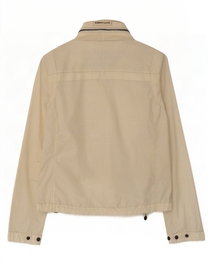 Bomber con cappuccio da donna Murphy & Nye UK 10 piccolo cotone bianco sporco