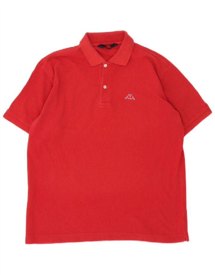Polo Kappa Uomo Large Rossa In Cotone